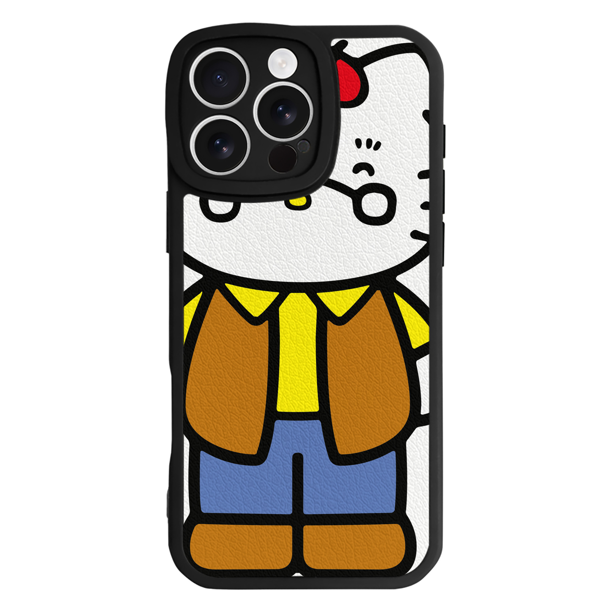 （画像用） Hello Kitty ハローキティ 【iPhone 16シリーズ対応】シリコンスマホケース（レザー調） 材質：シリコン